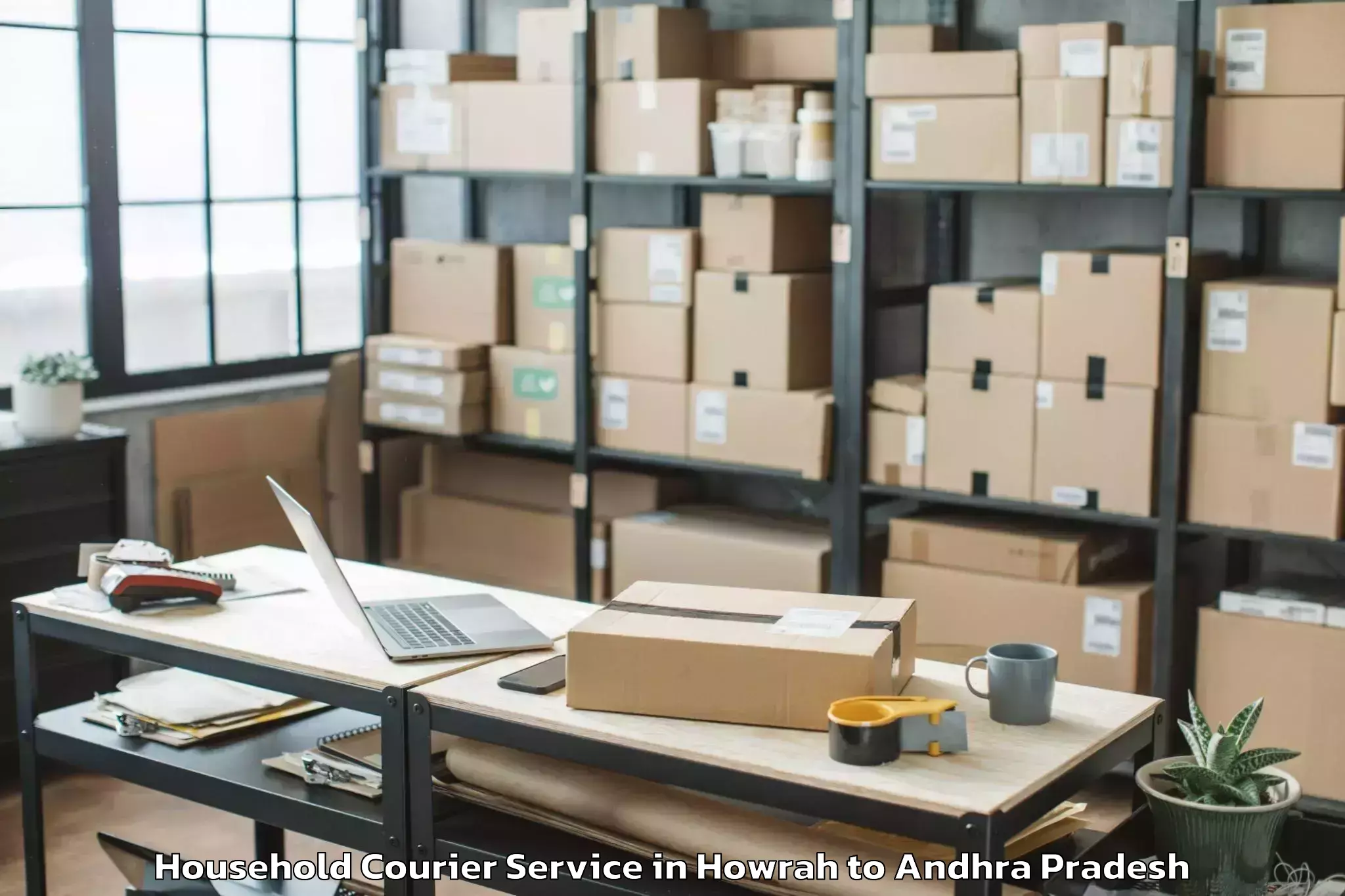 Book Howrah to Rangampeta Household Courier Online